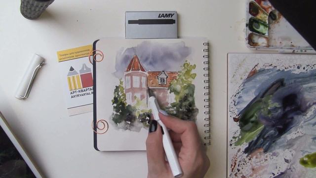 Обзор ручки Lamy и акварели Van Gogh смотреть онлайн