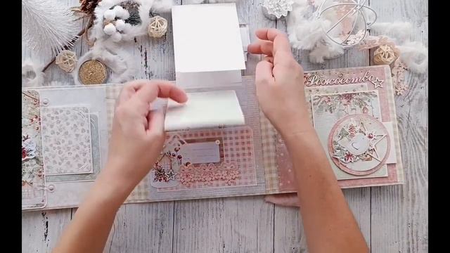 Зимний мини-альбом из коллекции "Имбирное Рождество" ScrapMania смотреть онлайн