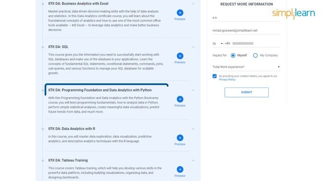 Professional Certificate Course In Data Analytics by IIT Kanpur | Cohort Starting Soon! |Simplilear смотреть онлайн