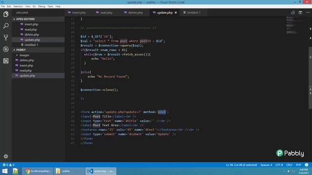 PHP Update into Database Mysqli смотреть онлайн
