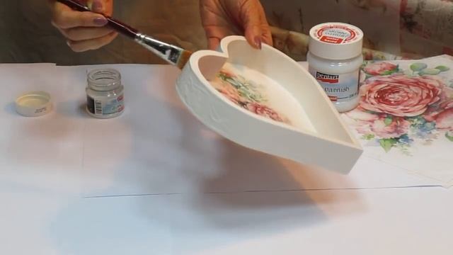 How to Decoupage for beginners Tutorial TRAY IDEA DIY смотреть онлайн