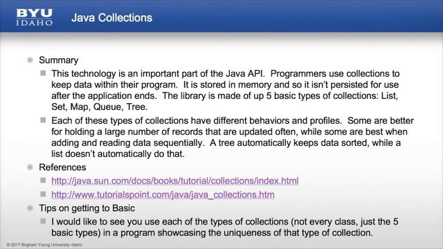 Java Collections Introduction смотреть онлайн
