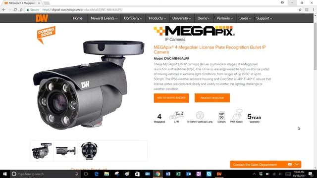 Digital Watchdog MegaPix 4 MP-LPR IP Camera Overview смотреть онлайн