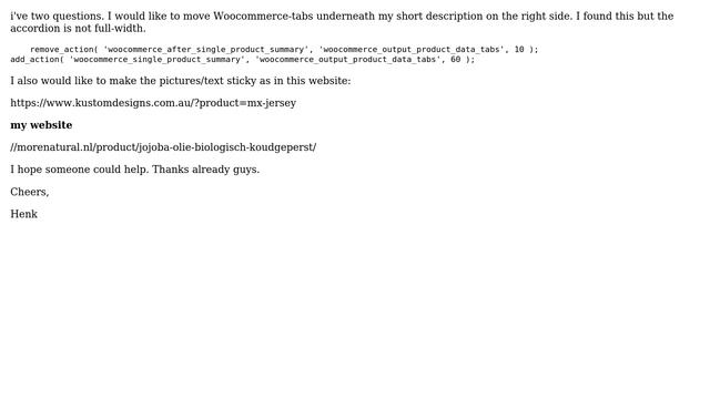Wordpress: Woocommerce - Want to move the product tabs below short description смотреть онлайн