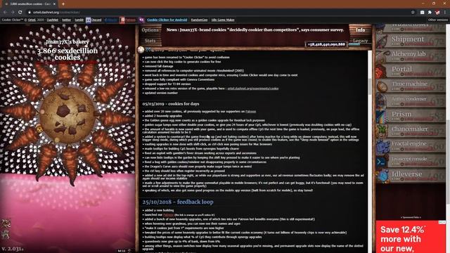 Cookie Clicker: Version 2.031 - Idleverse, Iridyum Tier, New Cookies, Heavenly Upgrades & More! смотреть онлайн