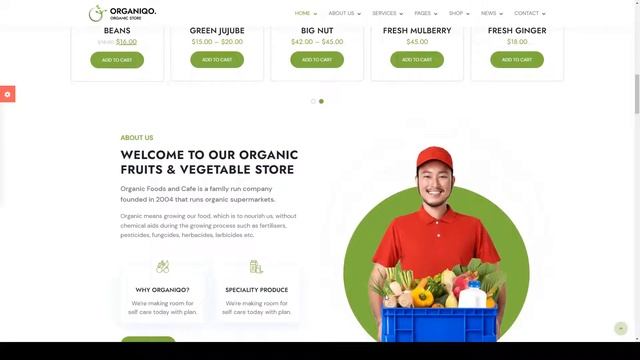 Organiqo - An Organic Store WordPress Theme organic shop online смотреть онлайн