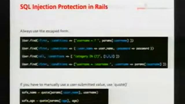 Ruby on Rails Security [24c3] смотреть онлайн