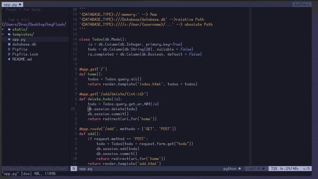 Doing CRUD Operations in flask using Flask_sqlalchemy смотреть онлайн