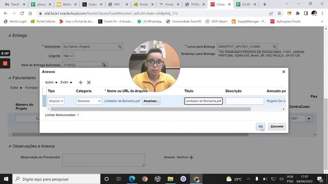 ORACLE - Requisições de Compra Aplicações Oracle Google Chrome 4 April 2022 смотреть онлайн