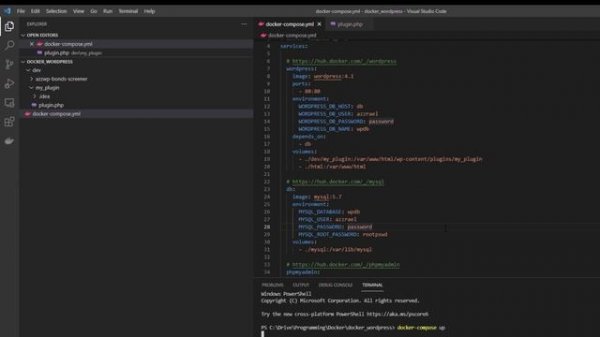 Docker Compose + Wordpress. Разворачиваем контейнер для разработки плагинов и тем.