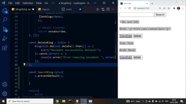 How to add search box in reactjs , firebase | How to build blog website part-3 #video-04 [हिंदी] смотреть онлайн