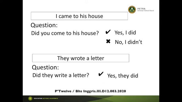 Questions and Answers With Simple Past (Kelas III) смотреть онлайн