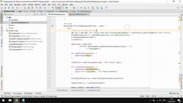 Download Files and Create New Folder Android Studio