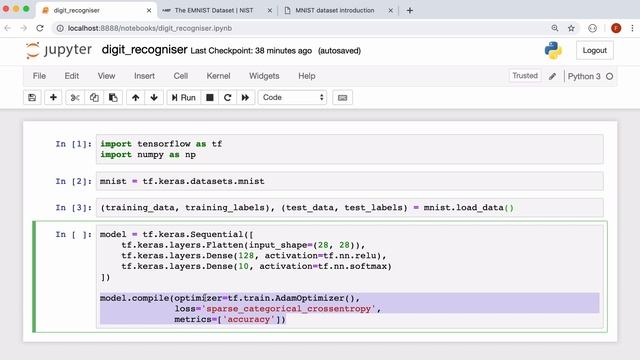 RECOGNISE DIGITS WITH TENSORFLOW смотреть онлайн