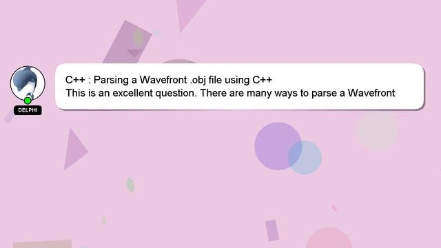 C++ : Parsing a Wavefront .obj file using C++ смотреть онлайн