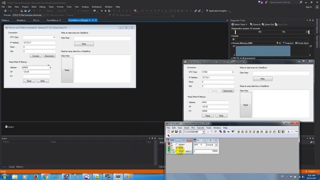 S7.NET(VISUAL C#) CONNECT TO S7-300(SIMULATOR: CPU314-2PN.DP) смотреть онлайн
