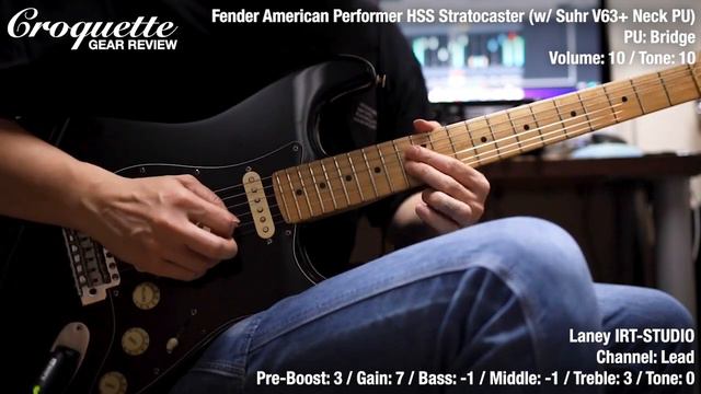 Laney IRT-STUDIO + Fender American Performer HSS Stratocaster with Suhr V63+(ML) Neck Pickup Demo смотреть онлайн