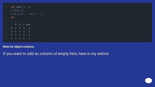 Add column with constant value to pandas dataframe смотреть онлайн