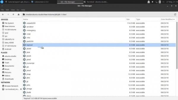 keytool on linux (live cd) Ubuntu studio