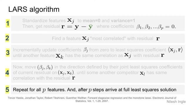 #35: Scikit-learn 32:Supervised Learning 10: Intuition for Least Angle Regression смотреть онлайн