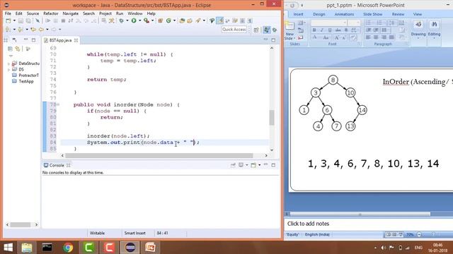 Binary Search Tree in Java - 3: Print elements in Inorder (Sorted/ Ascending) in Binary Search Tree смотреть онлайн