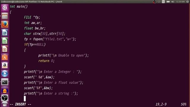 fprintf and fscanf function in C смотреть онлайн