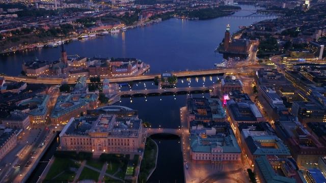 Stockholm, Sweden | Stealth Night Drone 4K (From Dusk Till Dawn) смотреть онлайн