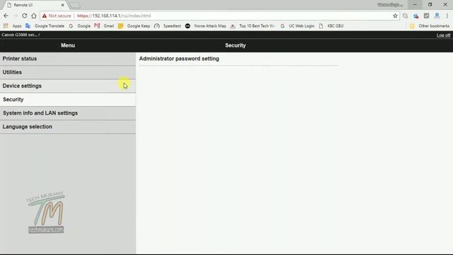 Web IP Login Settings Canon Pixma G3000 | By TECH MUKANS смотреть онлайн