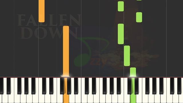 Fallen Down | Undertale - Easy Piano Tutorial смотреть онлайн