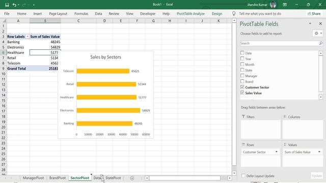 How to create an Interactive Sales Dashboard in Excel (Hindi) | Modern Interactive Dashboard смотреть онлайн
