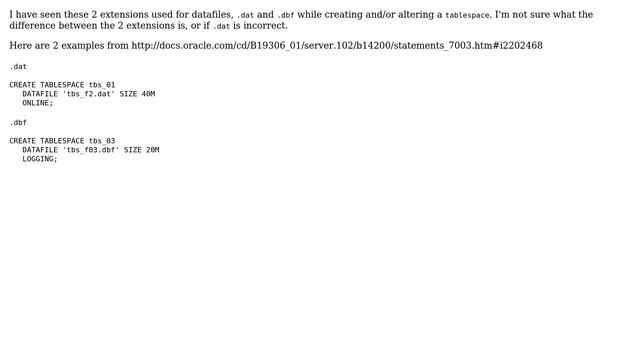 Databases: Oracle datafile extension .dat or .dbf (2 Solutions!!) смотреть онлайн