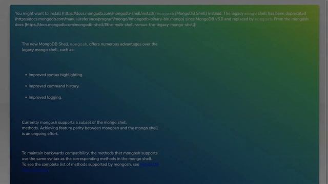 Install ONLY mongo shell, not mongodb смотреть онлайн