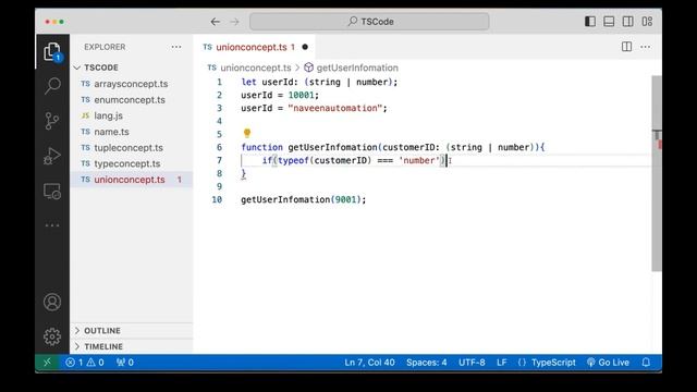 #6 - Union Type in TypeScript смотреть онлайн