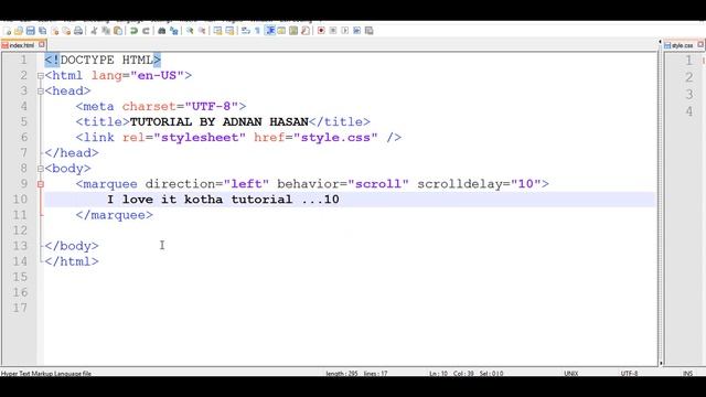 HTML Marquee Tag bangla tutorial Part-40 | Text scrolling Animation Effects | it kotha | adnan hasa смотреть онлайн
