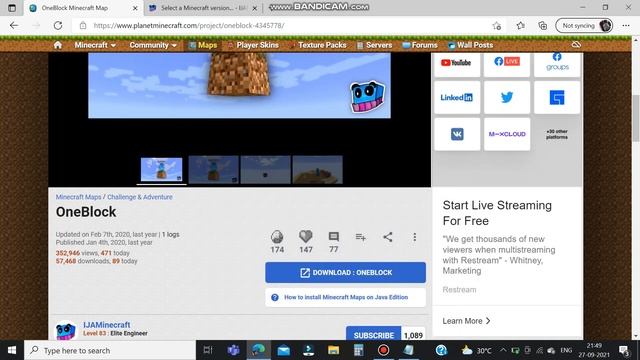 Minecraft/How to download Oneblock/Play for free/Java!!! смотреть онлайн