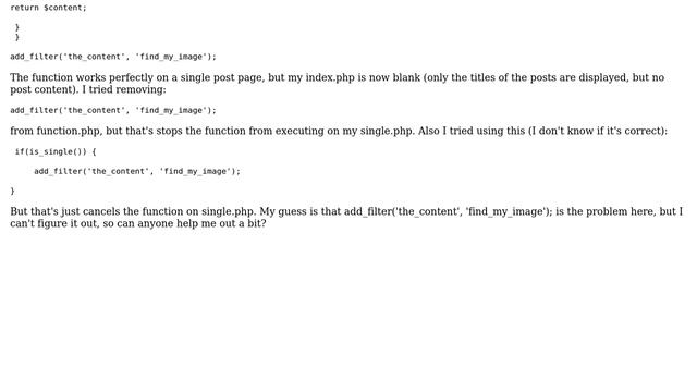 Wordpress: How to stop filter from running on the index.php page? смотреть онлайн