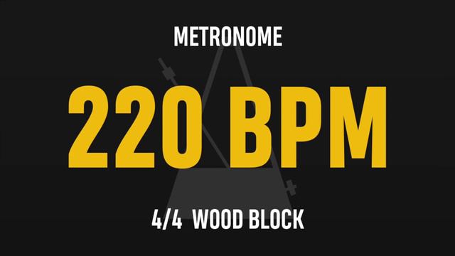 220 BPM 4/4 - Best Metronome (Sound : Wood block) смотреть онлайн