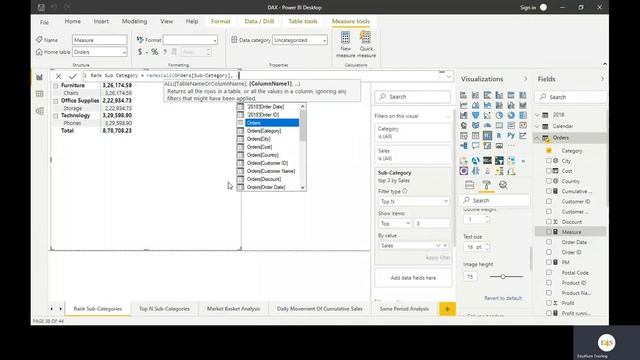 DAX - Rank Subcategories | Edu4sure смотреть онлайн