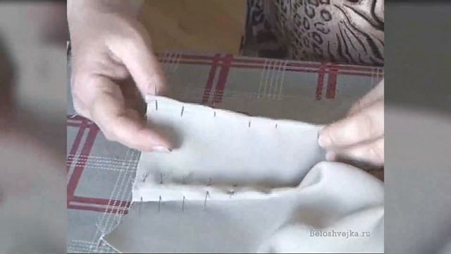 Обработка вытачек на задних половинках брюк. МК "Как сшить брюки". Школа шитья Белошвейка смотреть онлайн