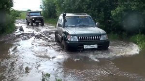 На Бездорожье Лэнд Крузер Прадо 90 и Мерседес Гелендваген Жесть.