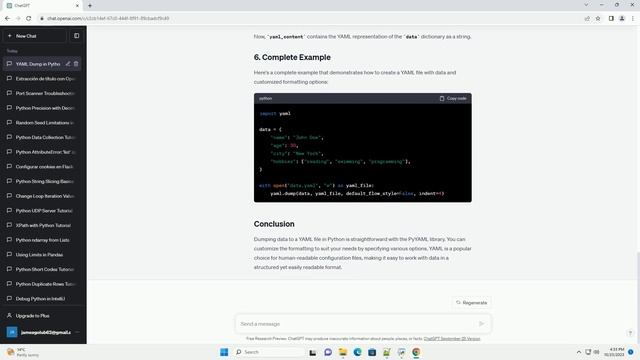Yaml dump in Python смотреть онлайн