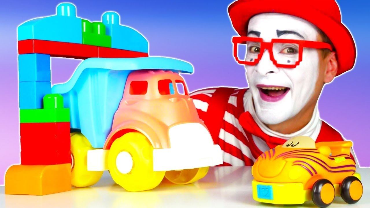 Play Building Blocks & Learn Colors - Toy Cars And Trucks For Kids.