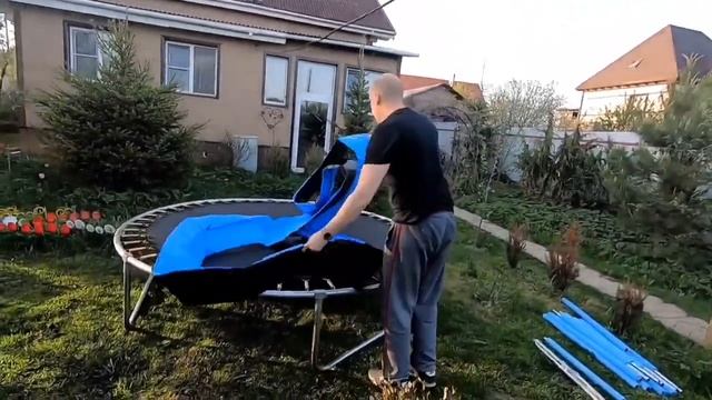 Сборка батута Atlas Sport 8FT 252 см  Basic BLUE