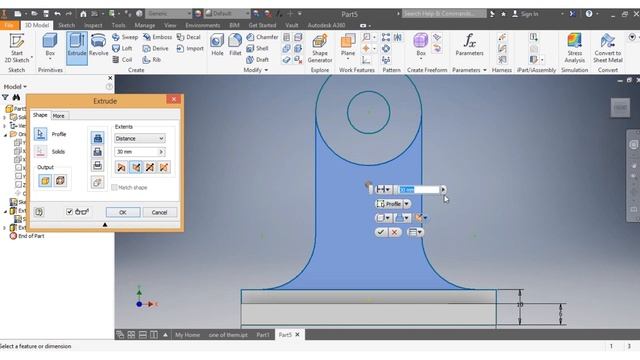 How to draw a Bracket of a pulley assembly using autocad Inventor UNISA CAD161S Tutorial Mechanical смотреть онлайн