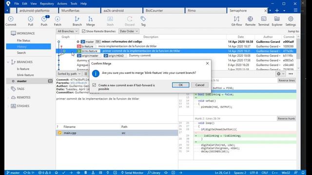 Git tutorial en español 2020. Rama o branch: que son? para que se usan? Como hacer merge. смотреть онлайн