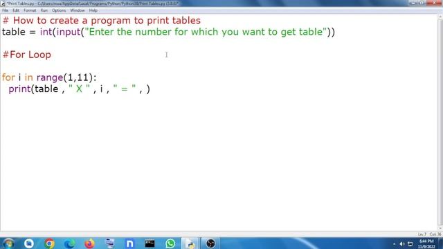 How to print tables using for loop and while loop in Python | Binary 2.0 смотреть онлайн