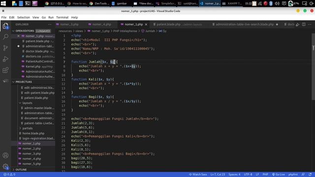 190411100045 Moh Sa'id Function PHP смотреть онлайн