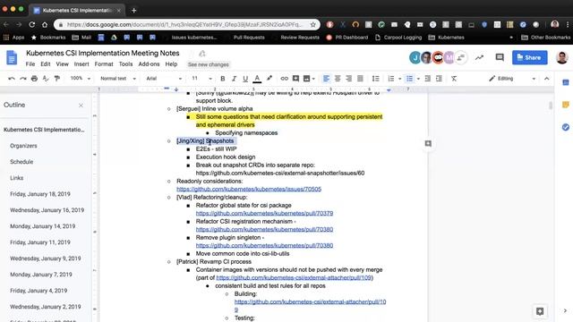 Kubernetes SIG Storage - CSI Implementation Workgroup 20190118 смотреть онлайн