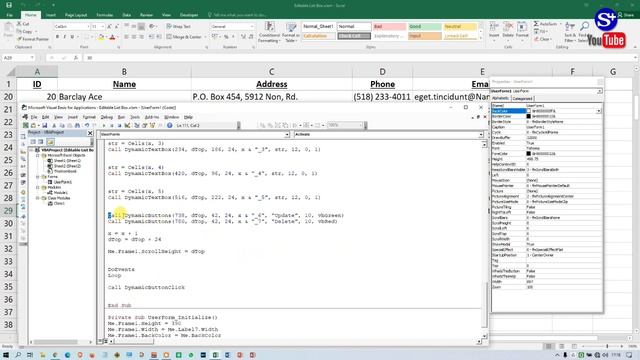 New Listbox concept with update and delete buttons| Editable ListBox vid 2 смотреть онлайн