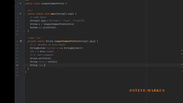 Longest common prefix (LeetCode 14 problem) - Java - Guide step by step смотреть онлайн